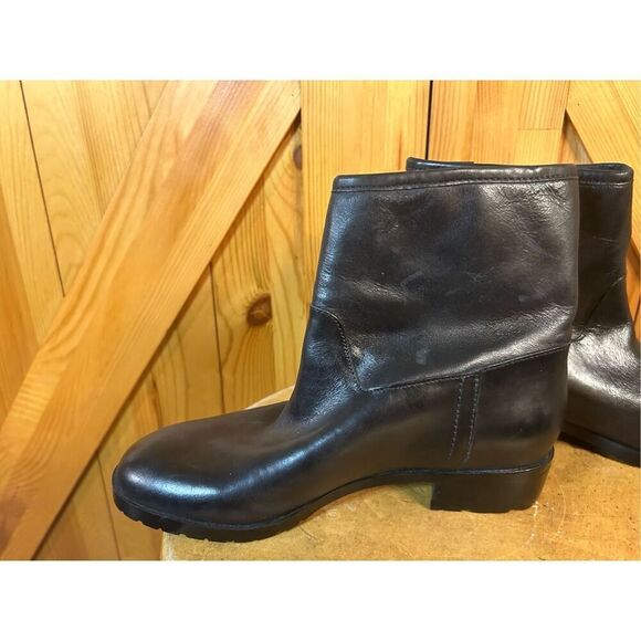 Gap Leather Black Buckle Moto Riding Boots Size 6 Women's nwt read - Picture 5 of 9